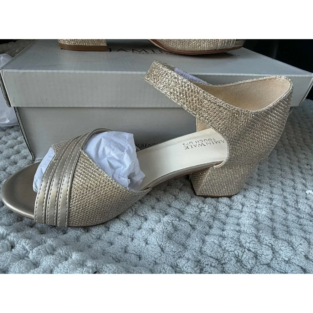 Touch Ups Women's Foster Heeled‎ Sandal Champagne Size 6.5M